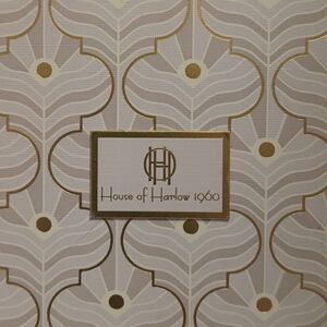 HOUSE OF HARLOW 1960 GOLDTONE HEART CHARM BRACELET